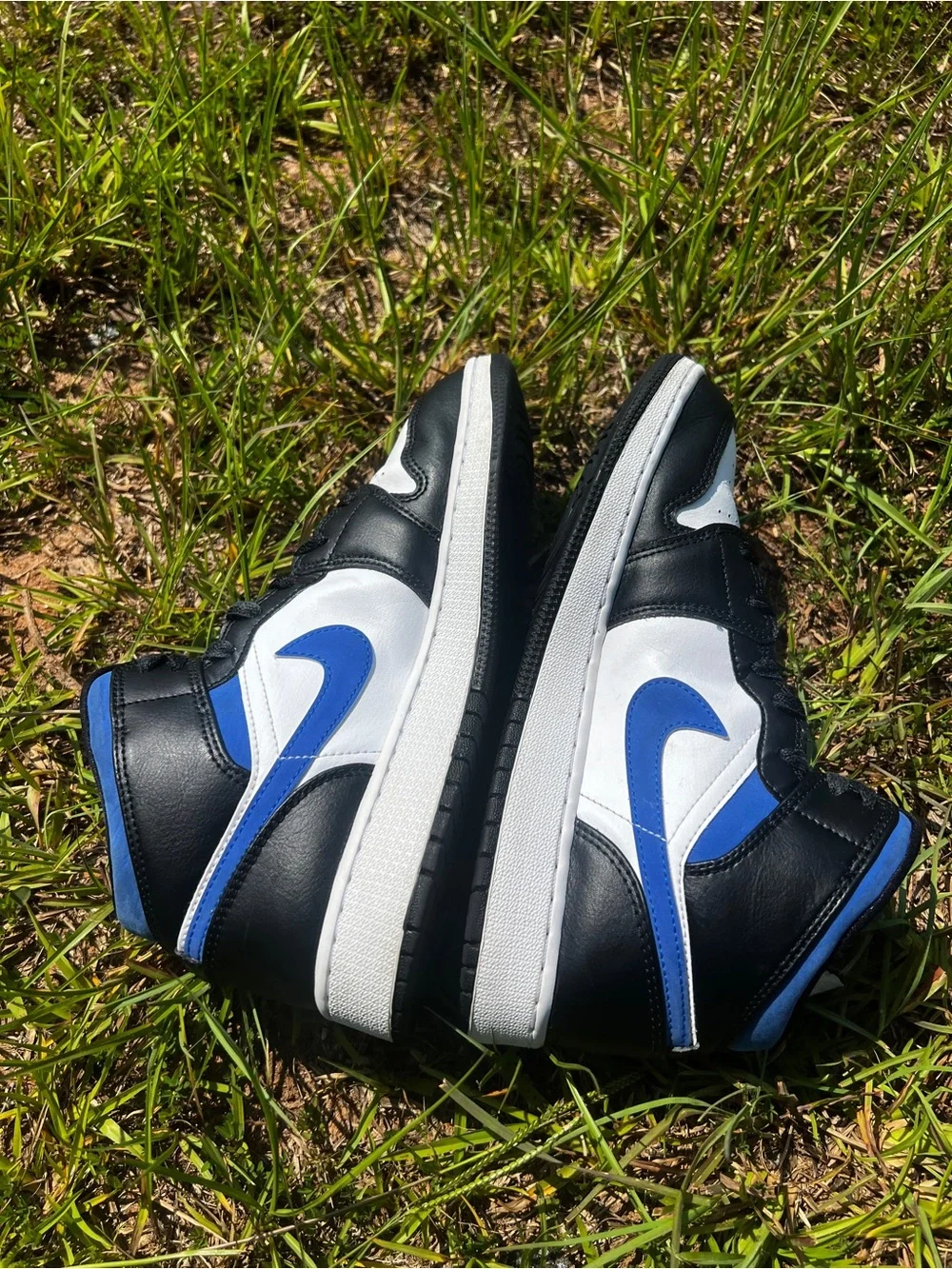 CLEAN Air Jordan size 6.5 Mens 1 Mid Retro Racer Blue shoes